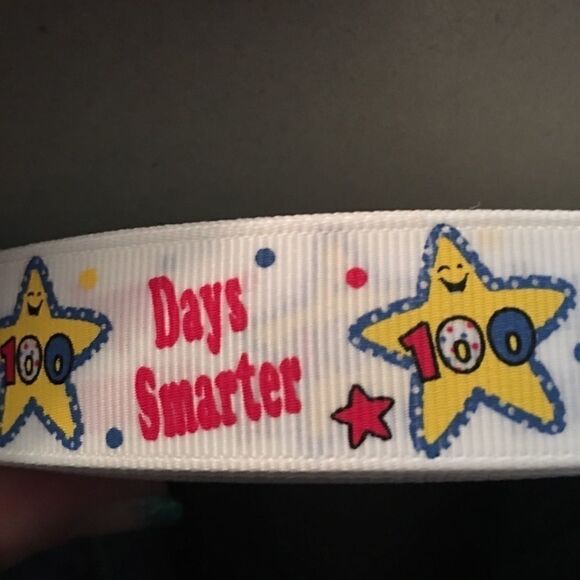 5/$20 grosgrain Ribbon 7/8” 5 yard 100 days smart - Picture 3 of 10